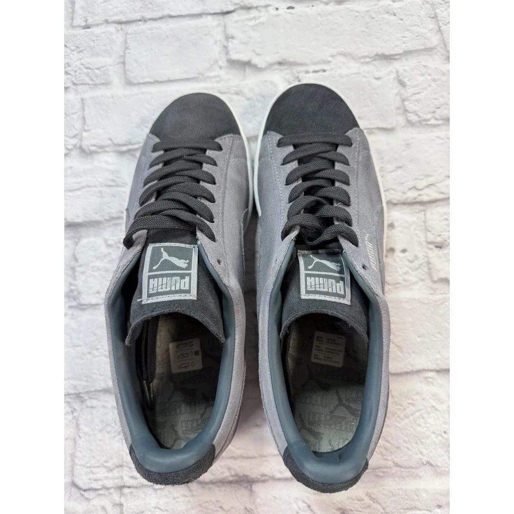 Puma Suede Classic Sneakers Mens 10.5 Grey‎ Excellent Low Top Suede 356568 54